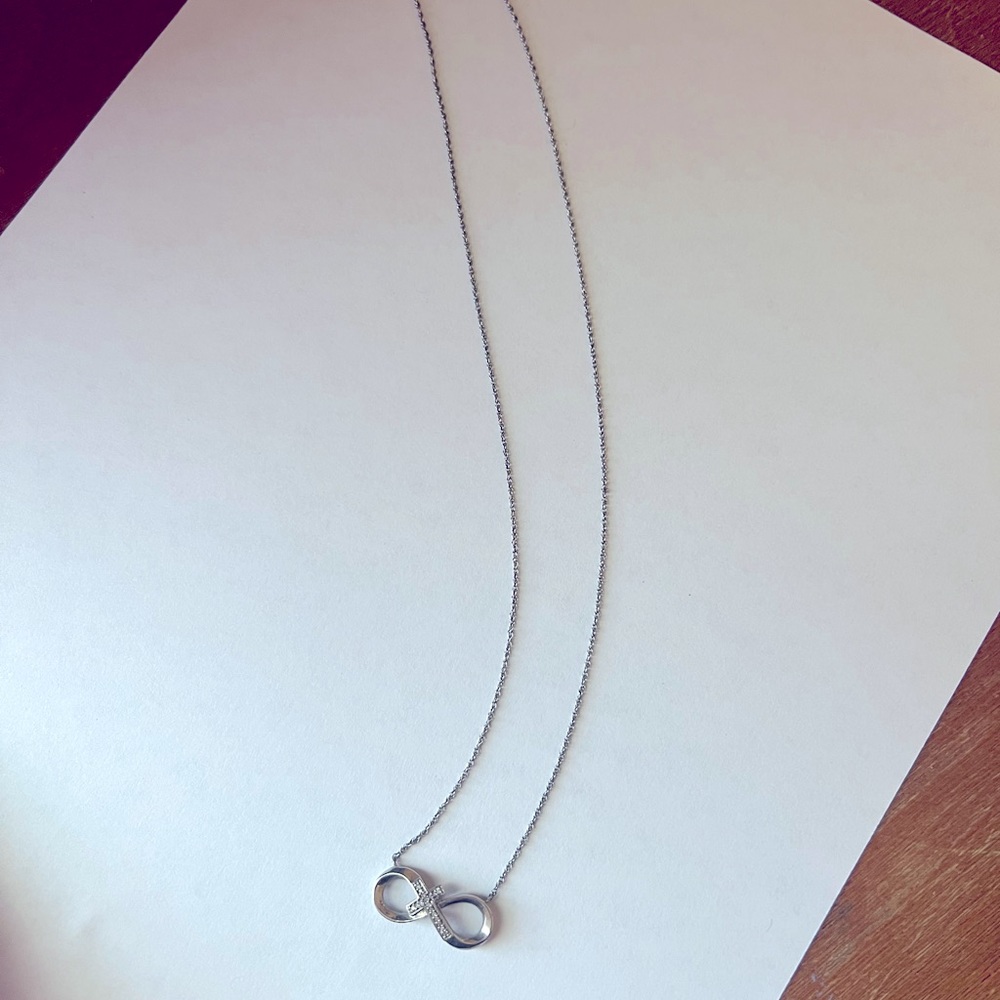 Cross infinity necklace